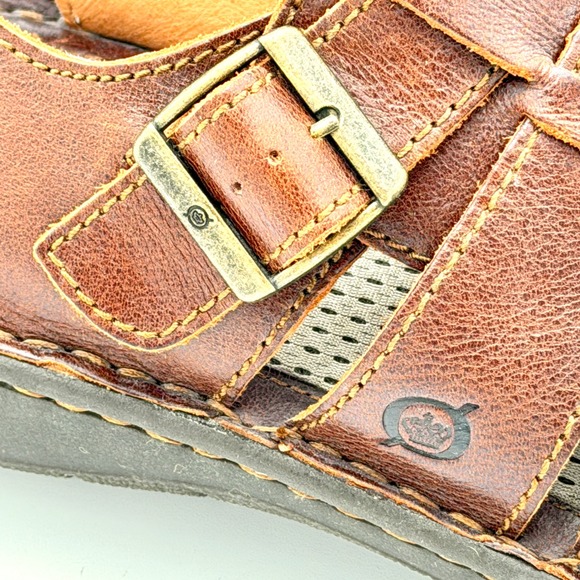 Born Sandals Mens 11M Brown Leather Fisherman Slingback Buckle Comfort - Picture 7 of 7